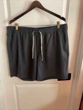 FLX - Men's Athletic Drawstring Shorts - Gray - Size X-Large